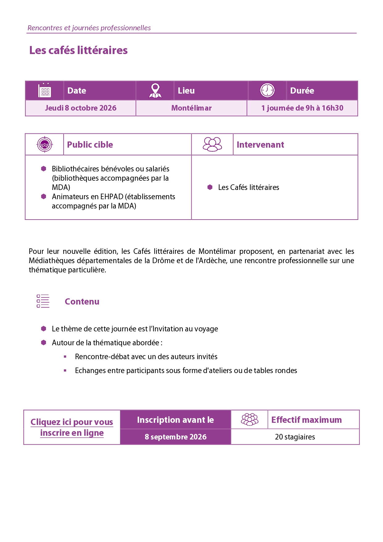 descriptif de la journée pro des cafés littéraires