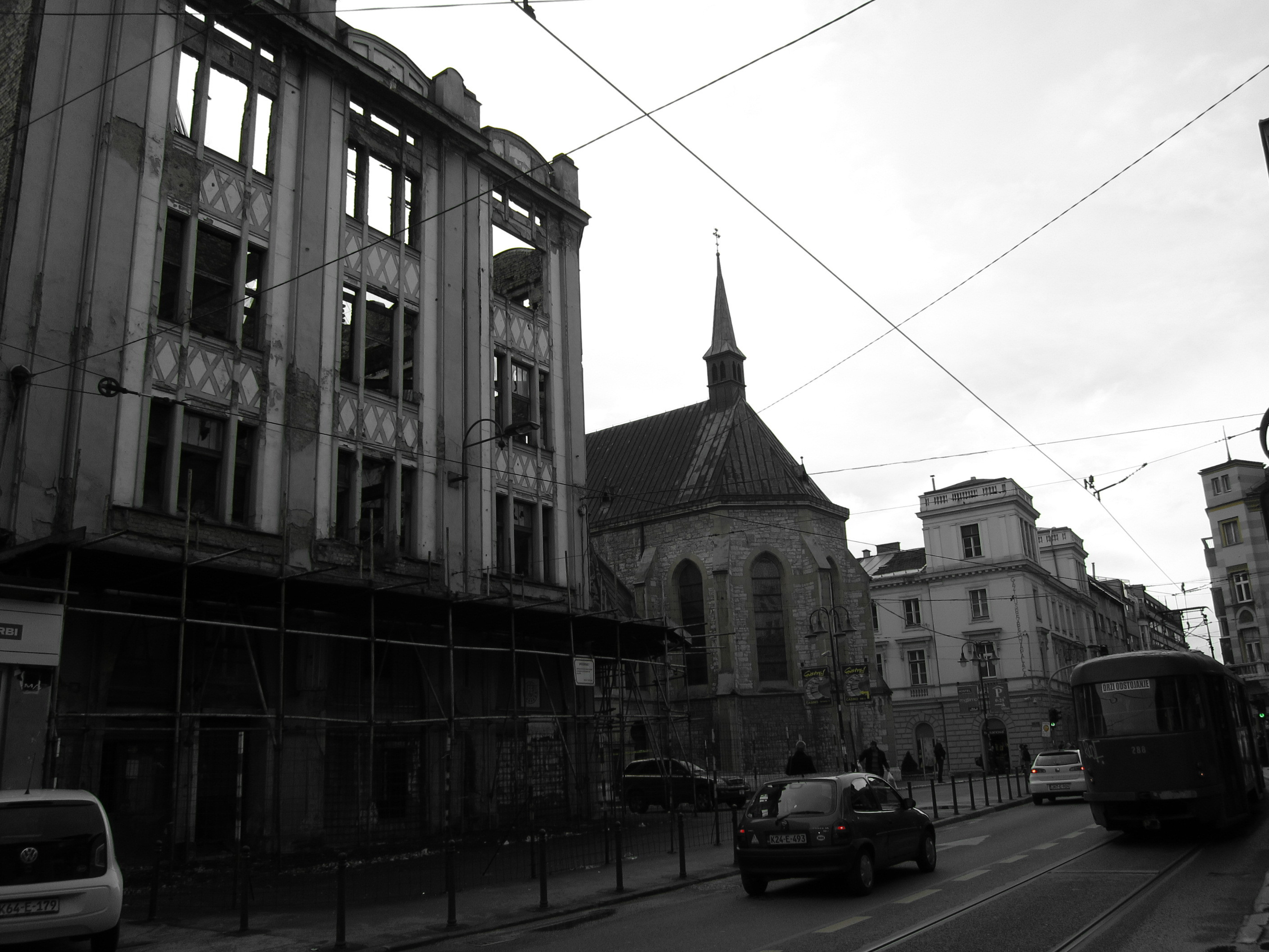 Photo d'un bâtiment de Sarajevo