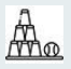 logo représentant une pyramide de verres et une balle