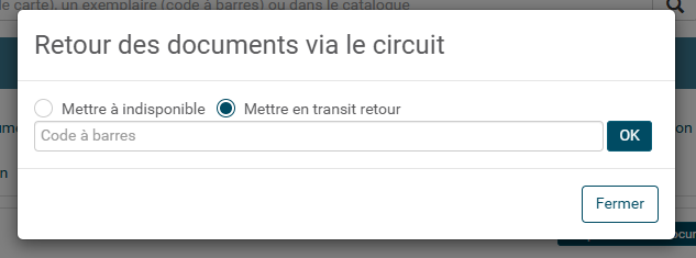 copie d'écran de la fenêtre de scan des documents du bouton préparation des documents