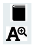 logo d'un livre en noir et blanc avec une lettre A majuscule et une loupe