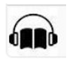 logo d'un livre en noir et blanc surmonté d'un casque d'écoute
