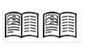 logo d'un livre ouvert en noir et blanc