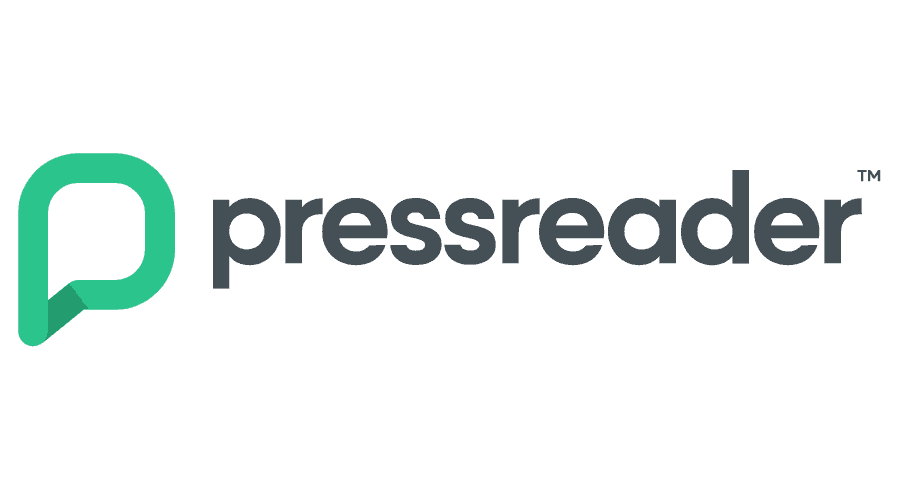 Logo de pressreader vert sur fond blanc