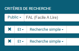 copie d'écran du filtre public facile à lire