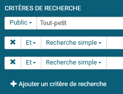 copie d'écran du filtre public tout petit