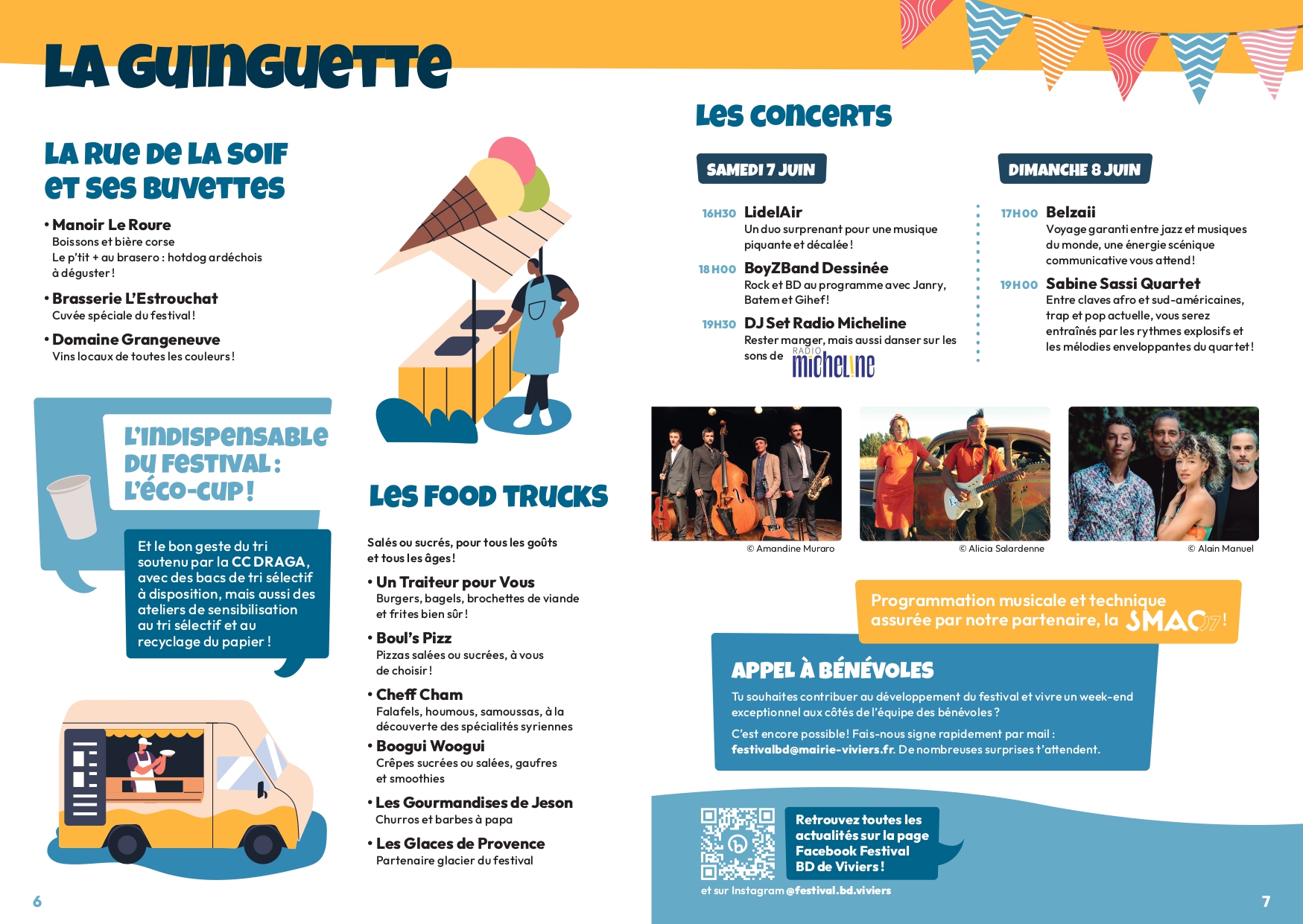 détail des commodités du festival