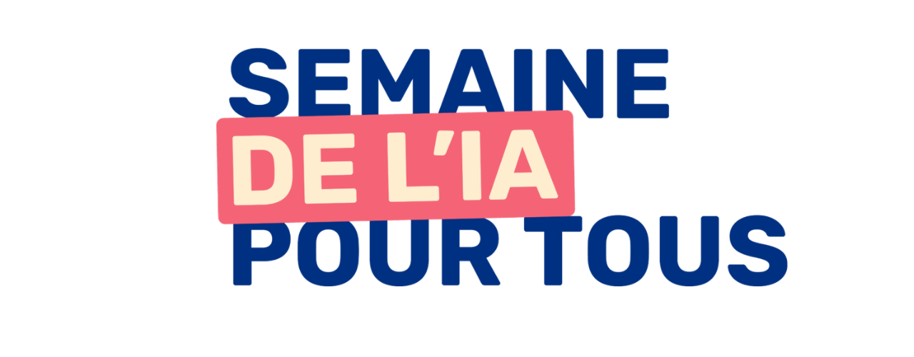 Logo en bleu et orange la semaine de l'IA pour tous