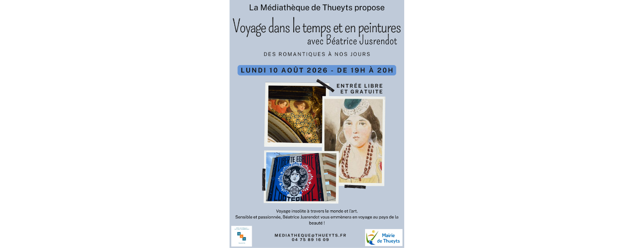 Affiche sur fond gris avec des tableaux d'artiste