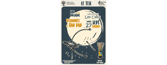 Illustration d'un Tambourin rond et blanc sur fond gris et éléments reprenant les informations de la publication