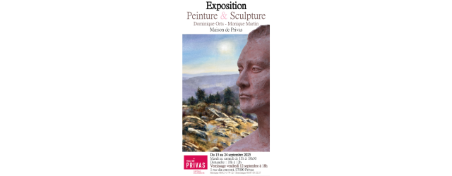 photo d'une sculpture d'un profil de femme sur fond blanc, reprenant les infos de la publication